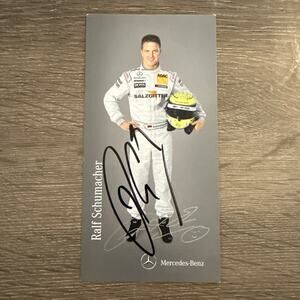 Ralf Schumacher Autograph Signature 2011 Mercedes GP Limited Long Card RARE